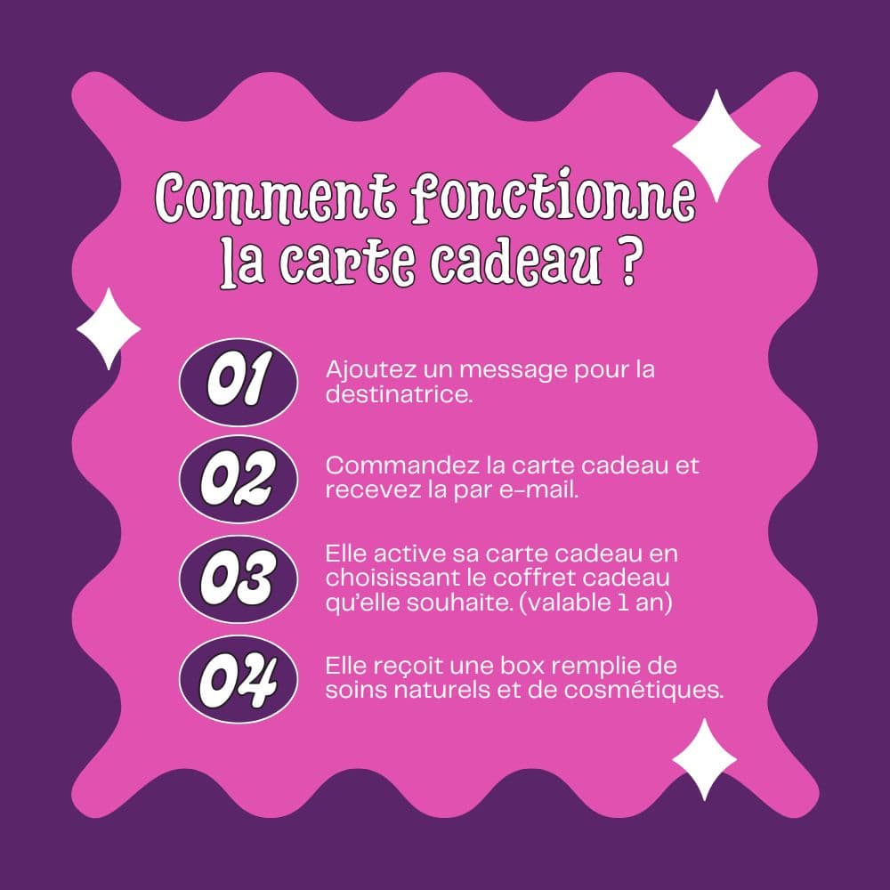 Comment fonctionne la carte cadeau de chez glamgirl-box.